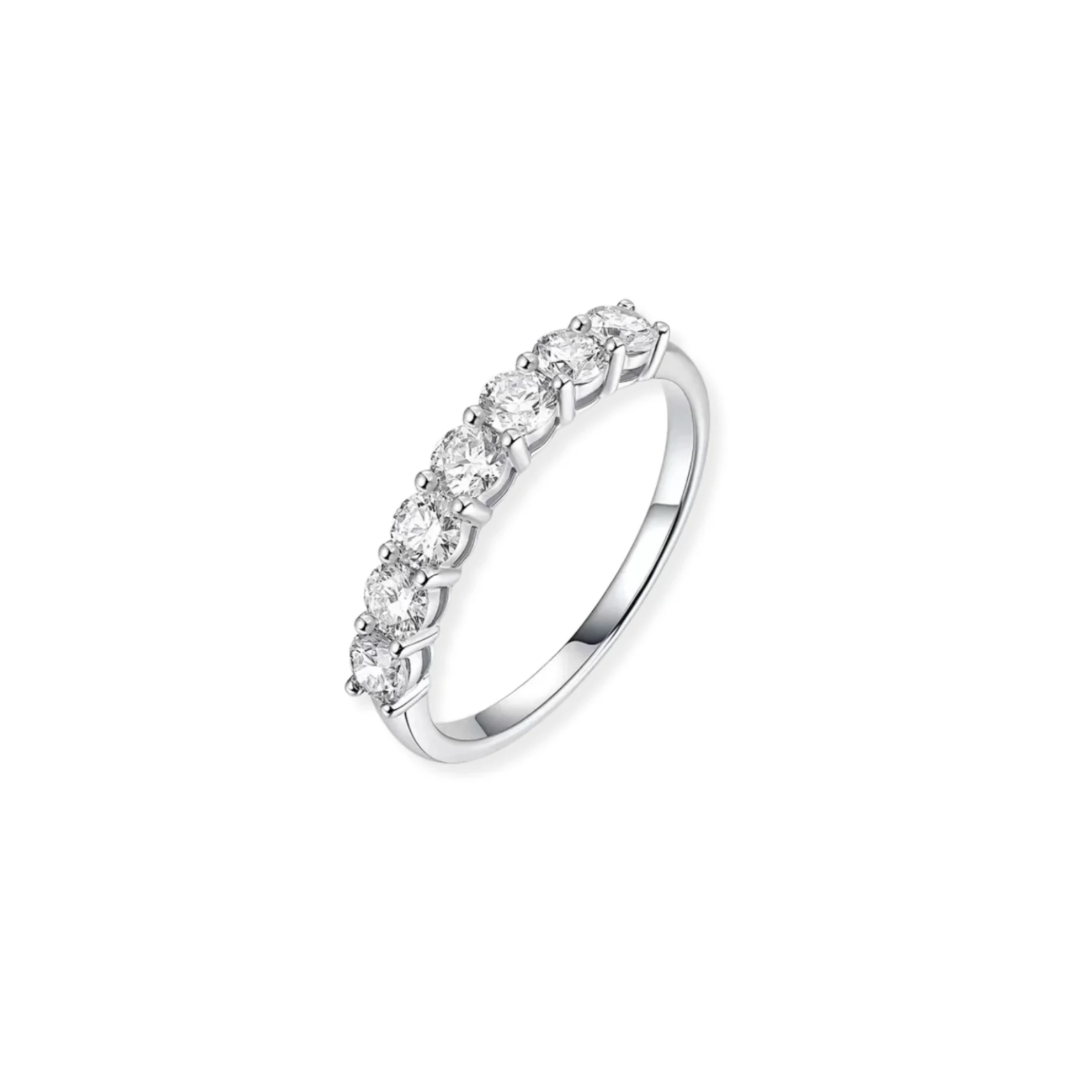 0.7CT Half Eternity Band Ring