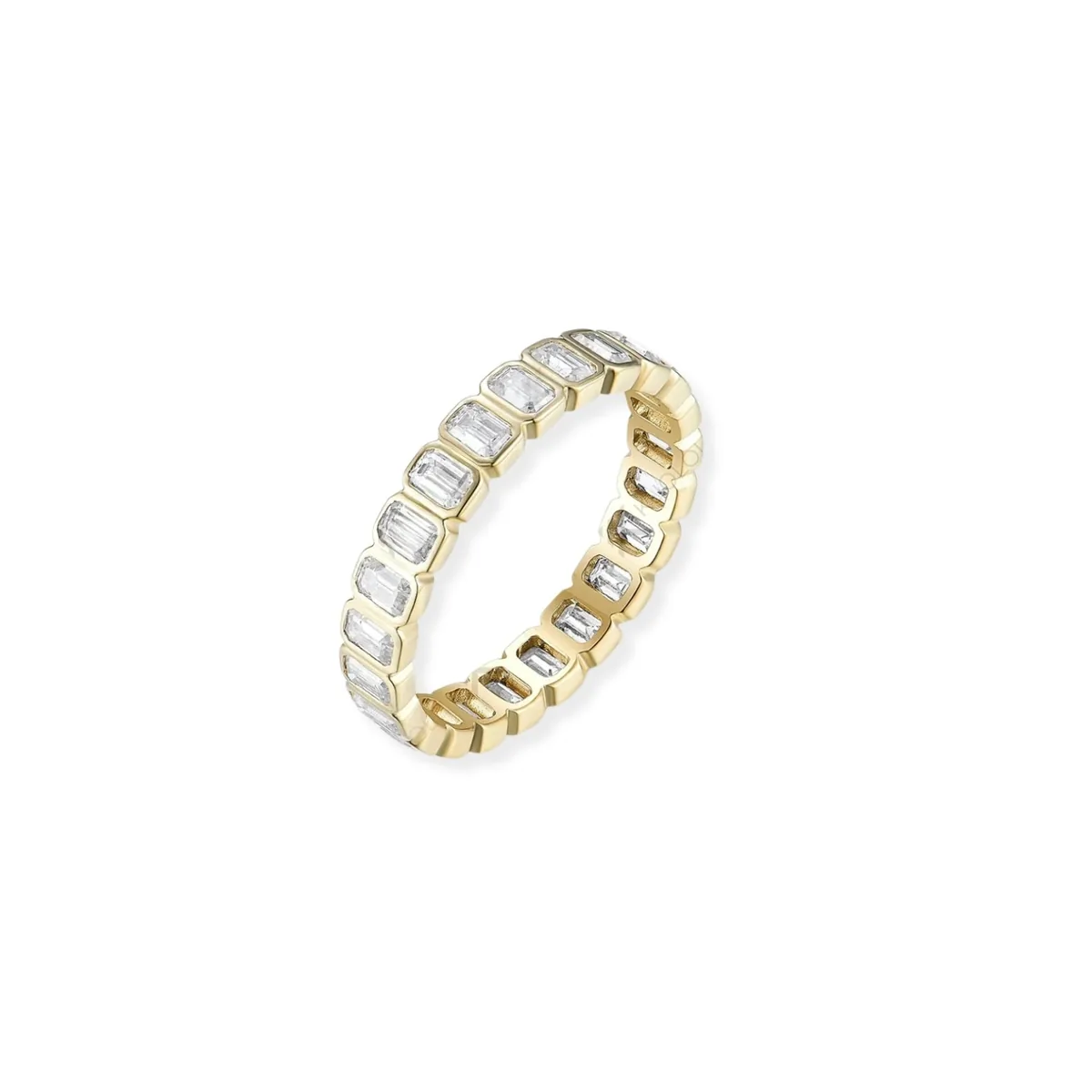 3.5CTTW Emerald Cut Eternity Ring
