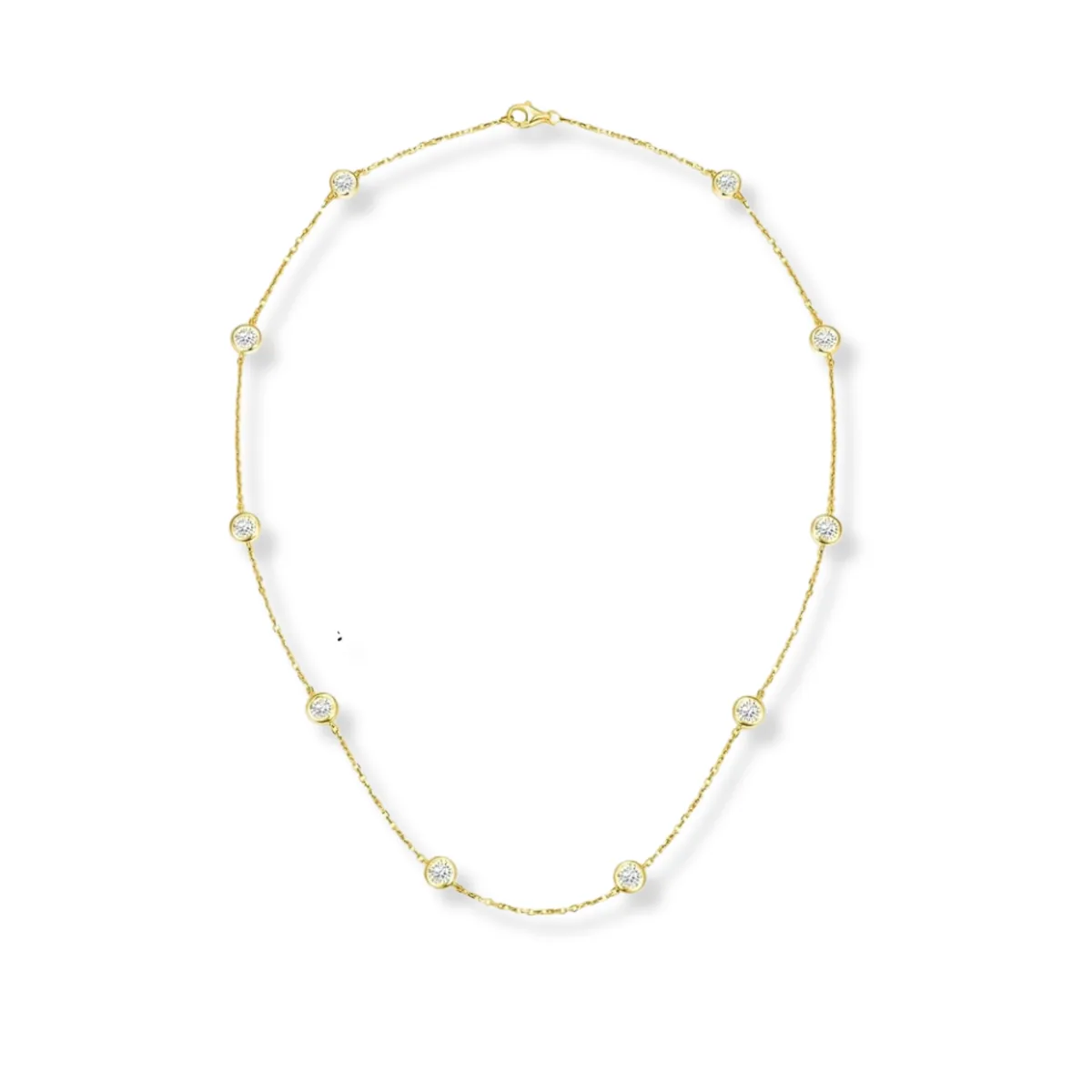 3CT Bezel Set Necklace