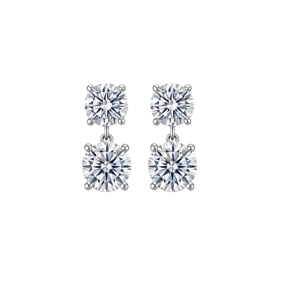 5cttw Double Drop Earrings