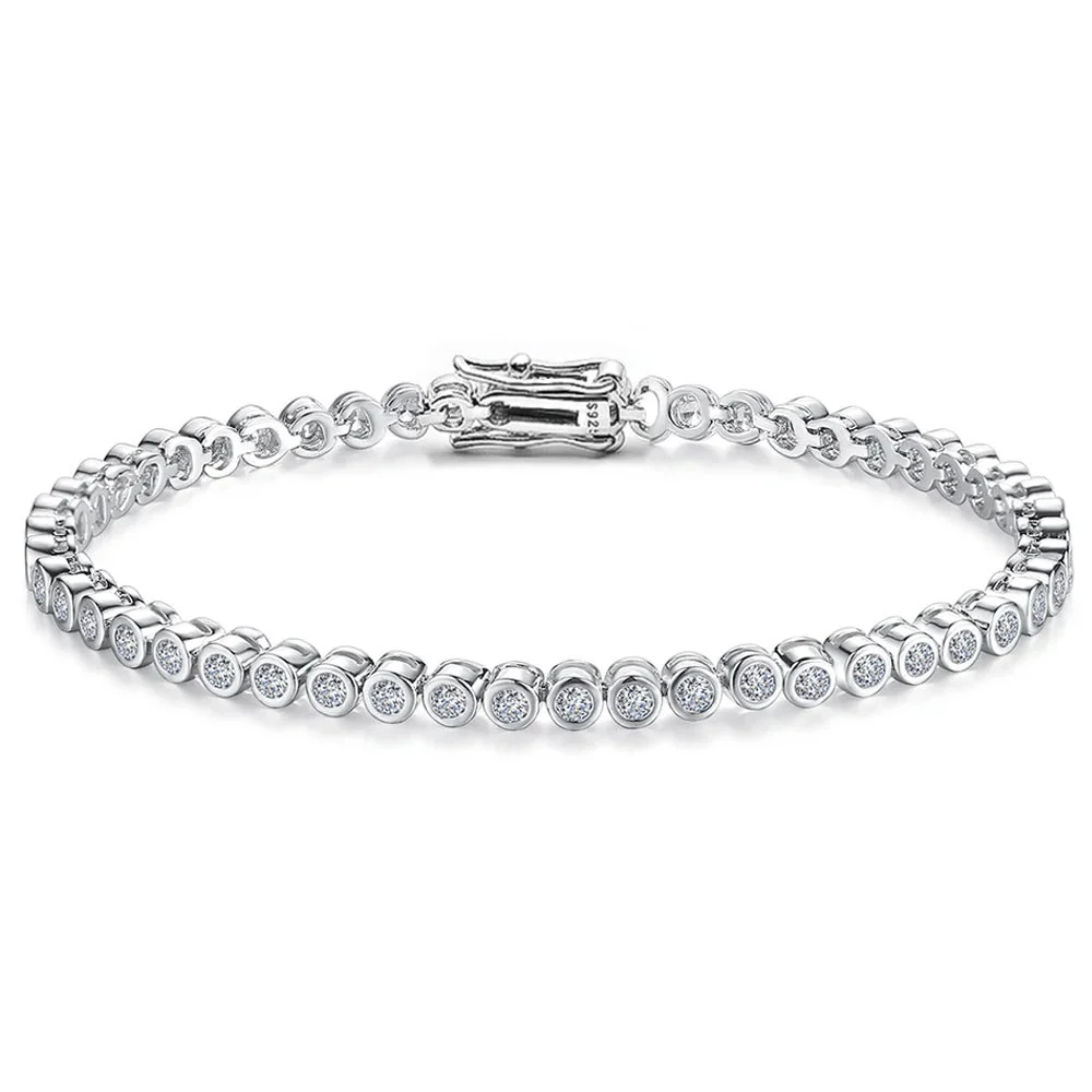 Bezel Set Tennis Bracelet