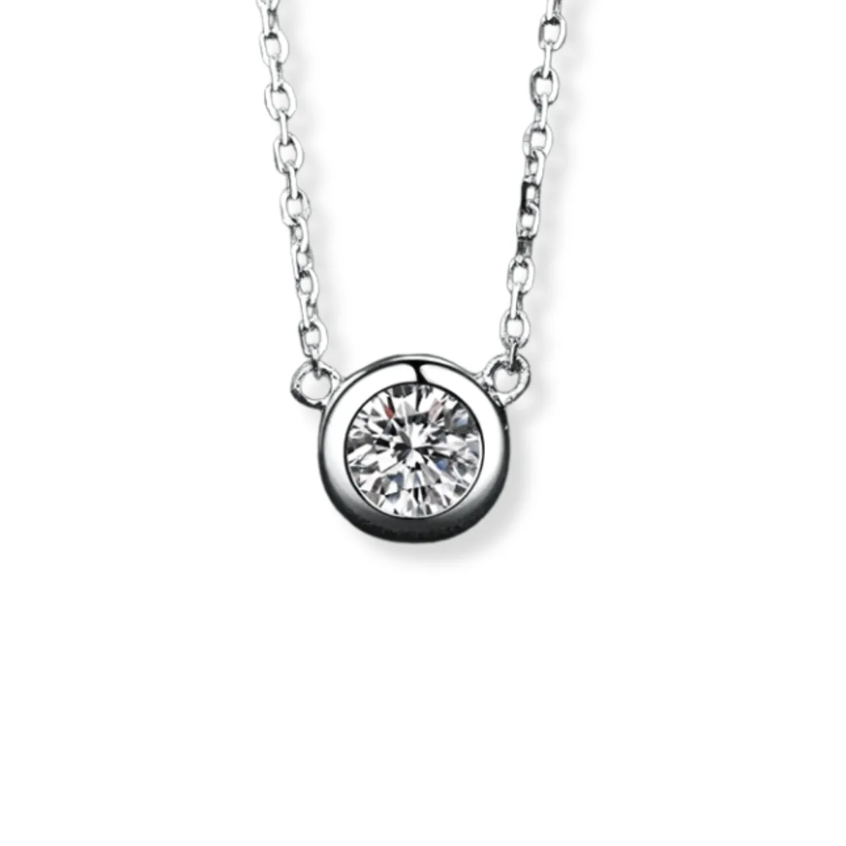 Bezel Solitaire Necklace