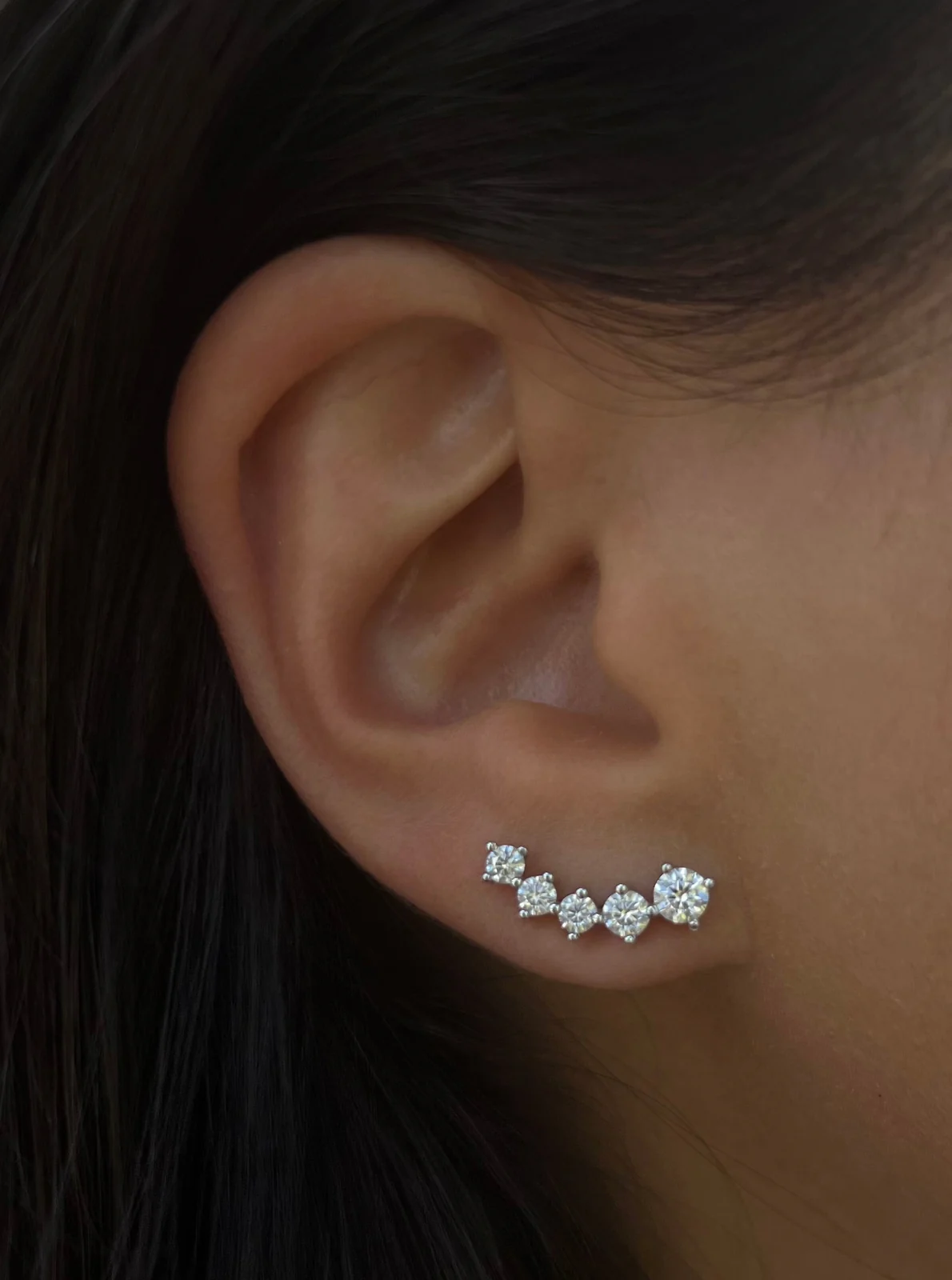 Cascade Climber Earrings worn