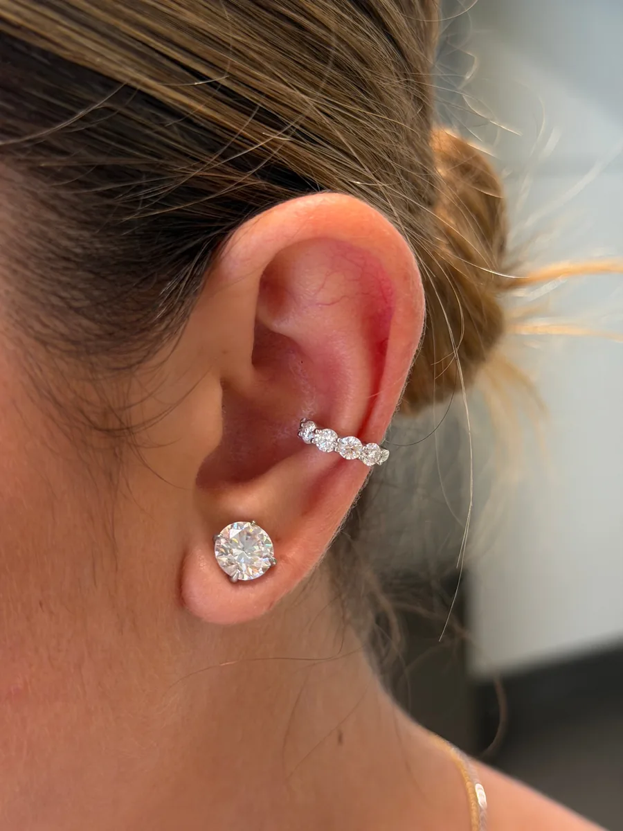 Cascade Earring Ear Cuff worn