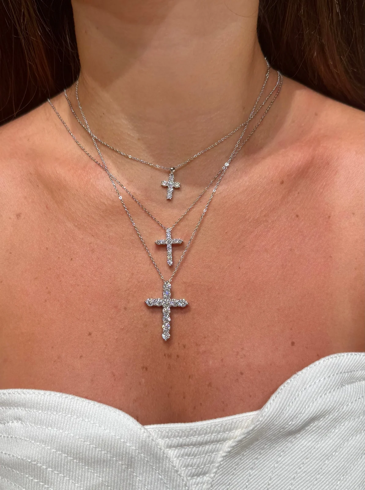Cross Pendant Necklace worn