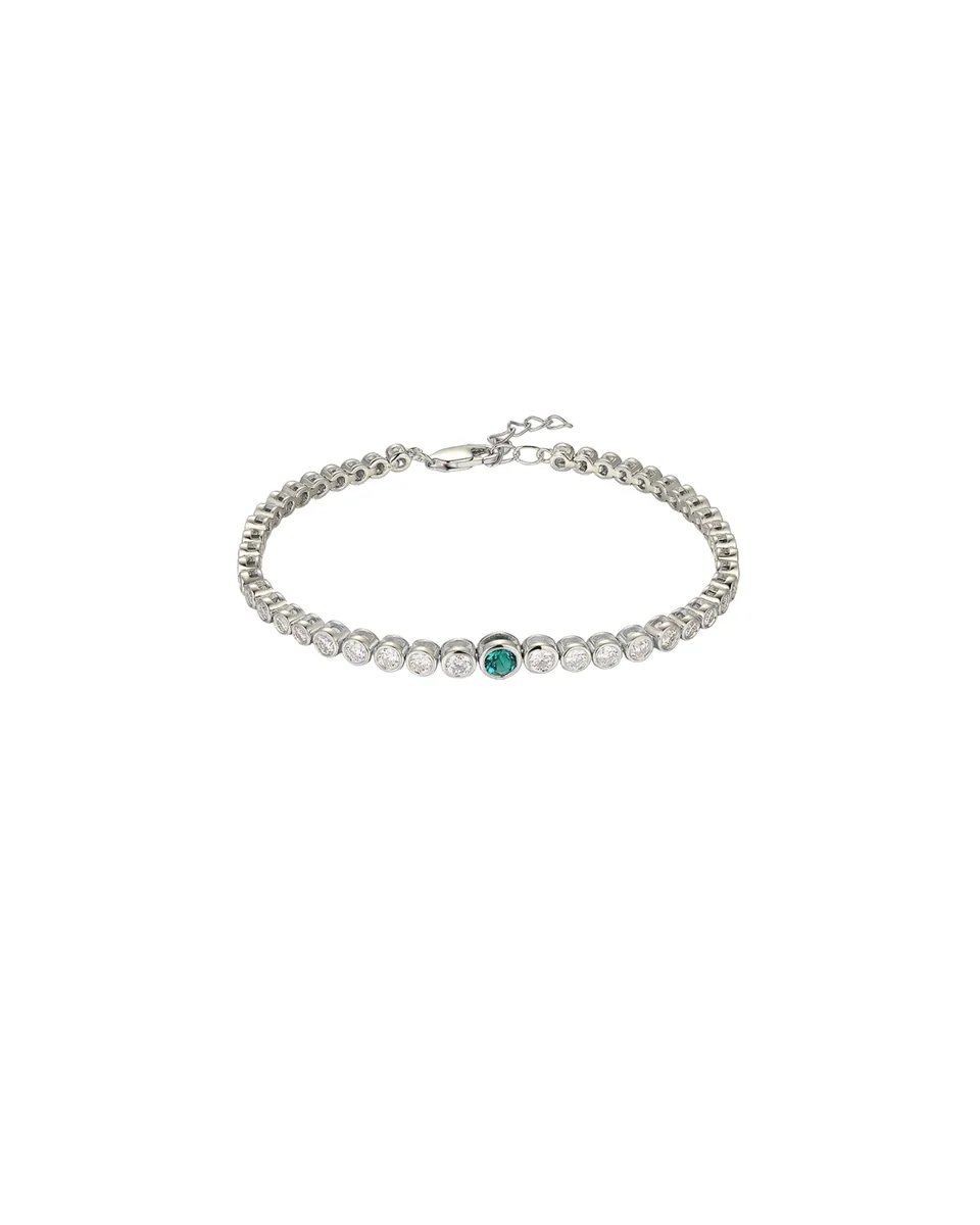 Emerald Bezel Bracelet