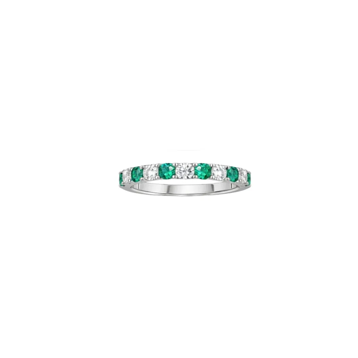 Emerald, Sapphire & Ruby Eternity Band Ring
