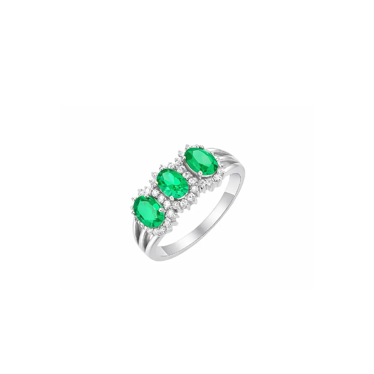Emerald Trio Ring