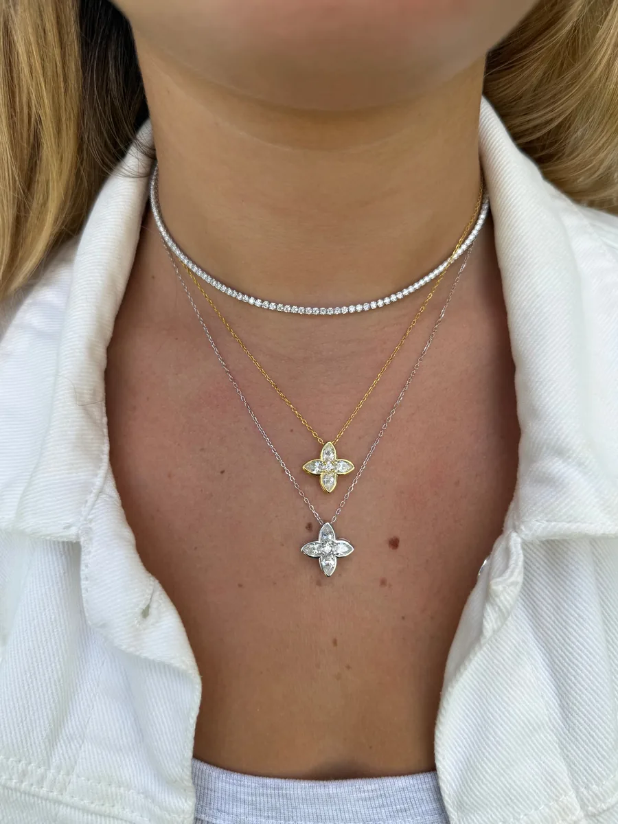 Fleur de Light Necklace worn
