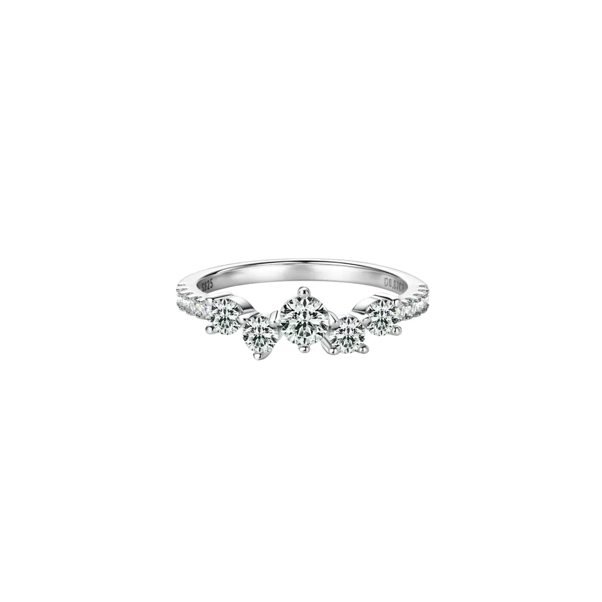 Graduated Crown Band Ring