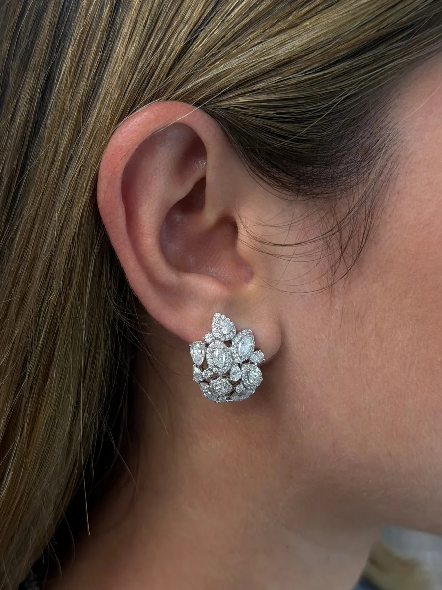 Marquise Garden Earrings worn