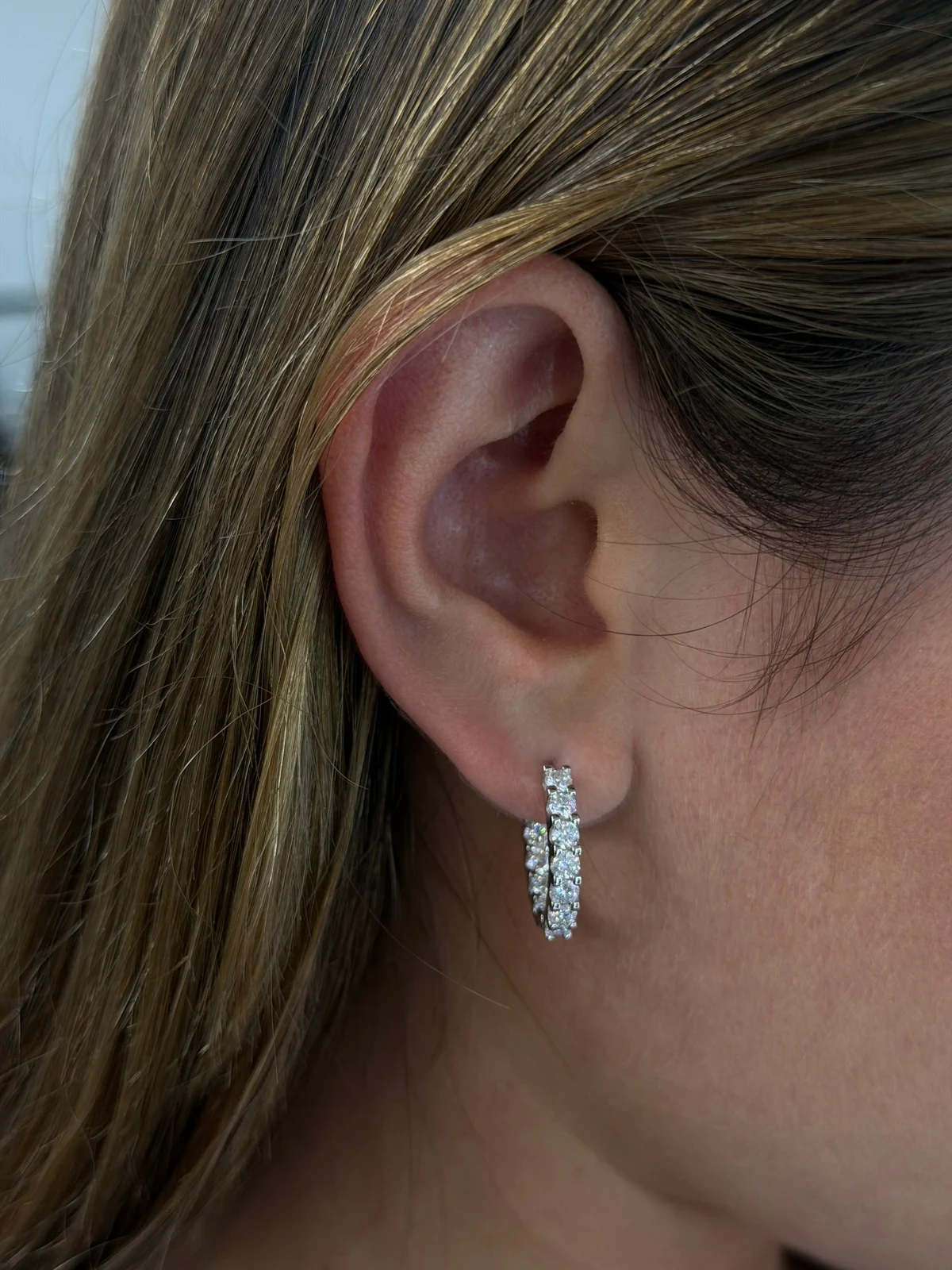 Medium Inside Out Hoop Earrings worn