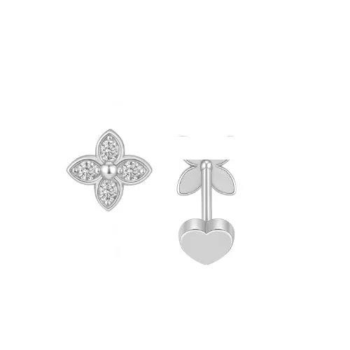 Mini Clover Sparkle Studs - Little Gems Collection