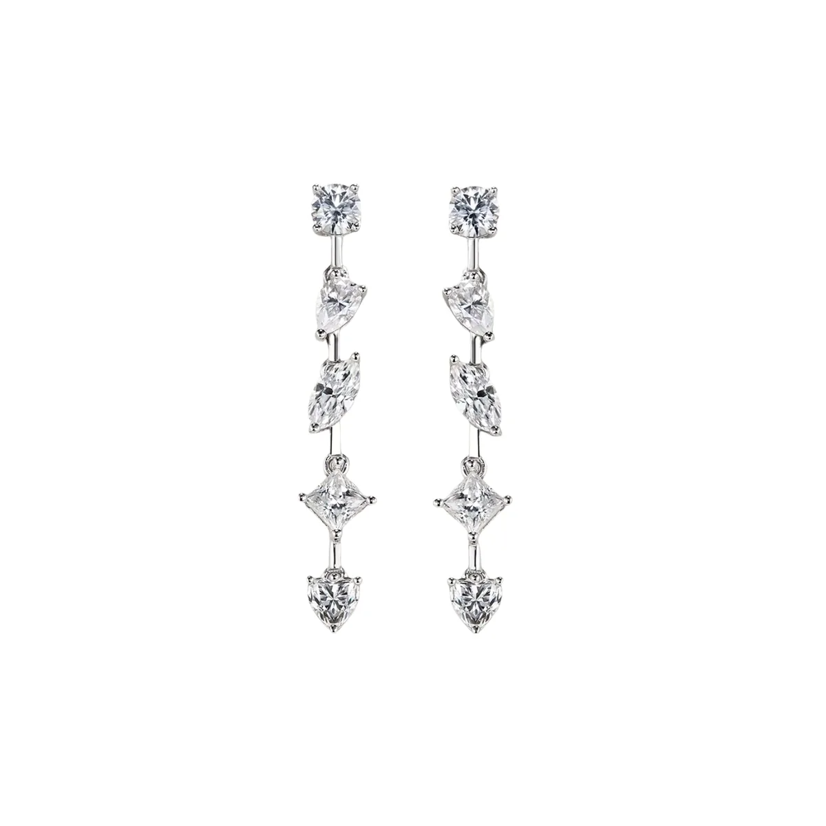 Multi-Cut Drop Earrings