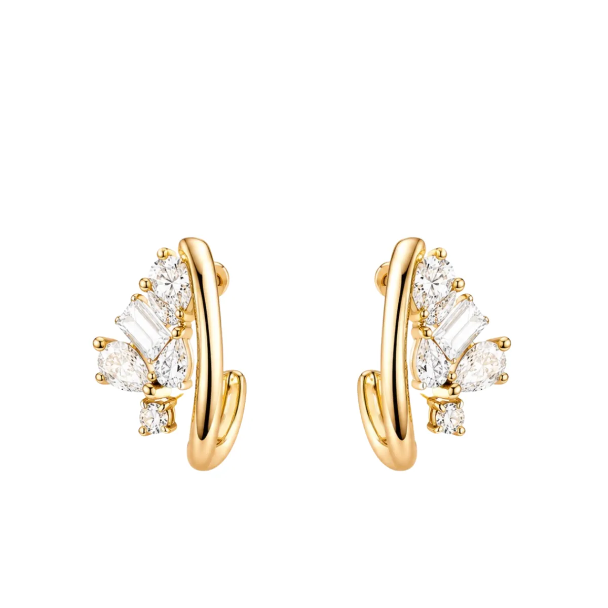 Multicut Hoop Earrings