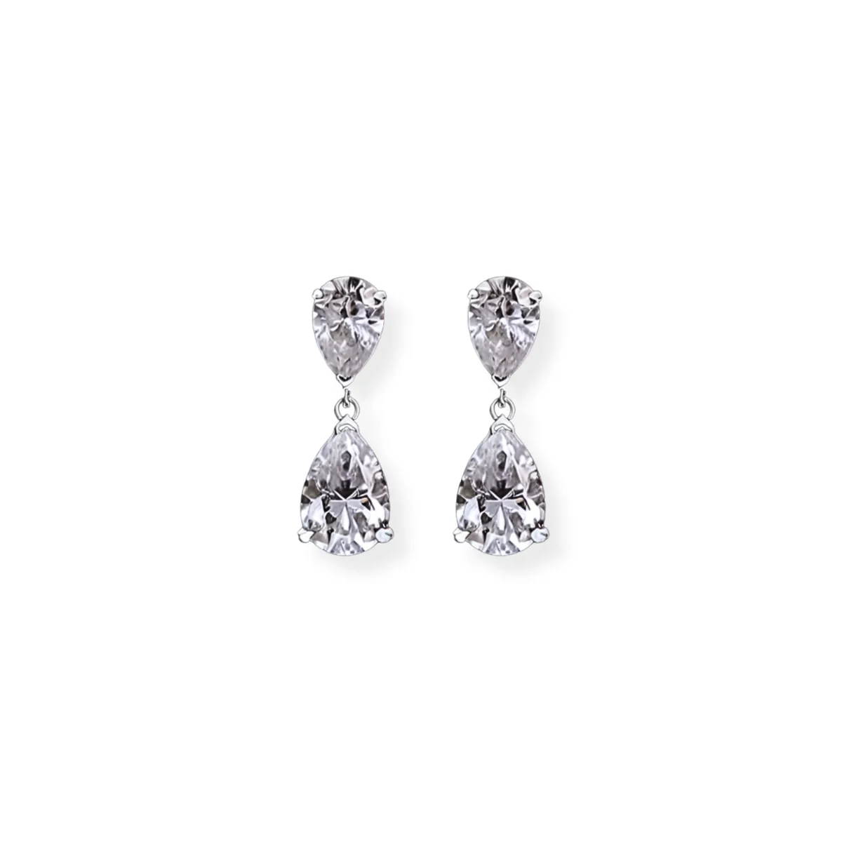 Pear Cut Drop Earrings