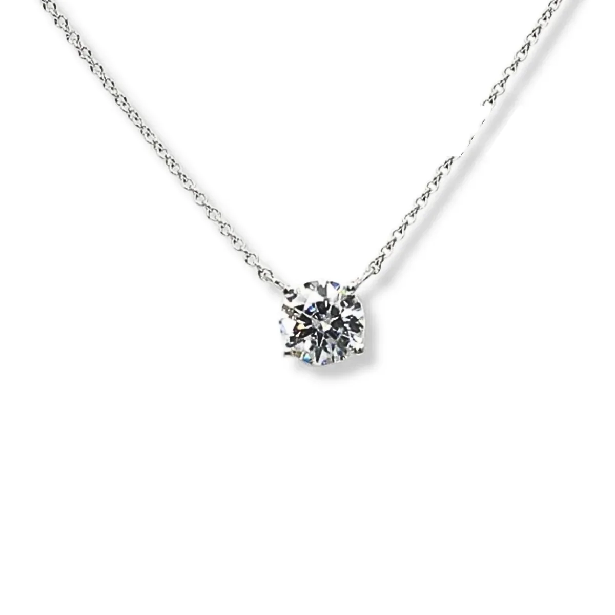 Round Solitaire Necklace