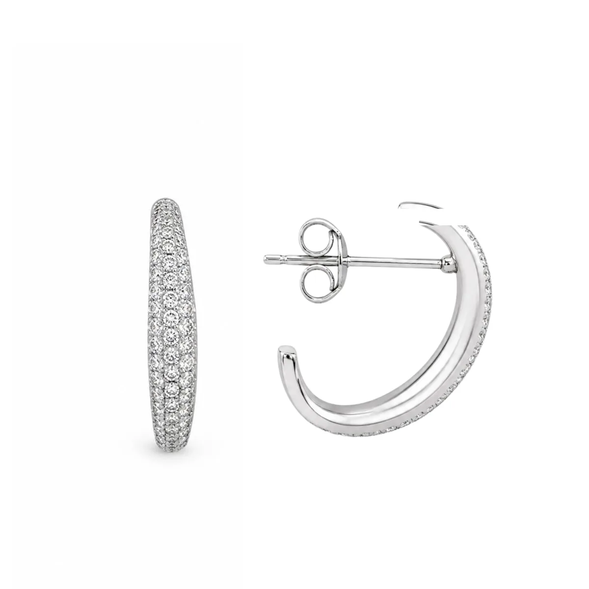 Slim Pave Hoops earrings