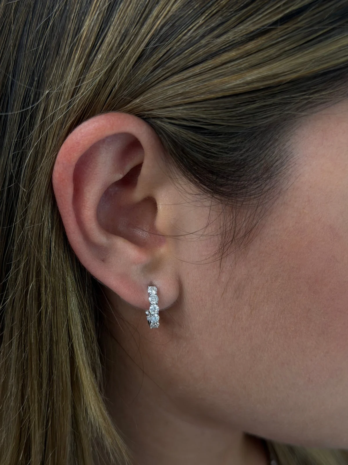 Small Inside Out Hoop Earrings worn