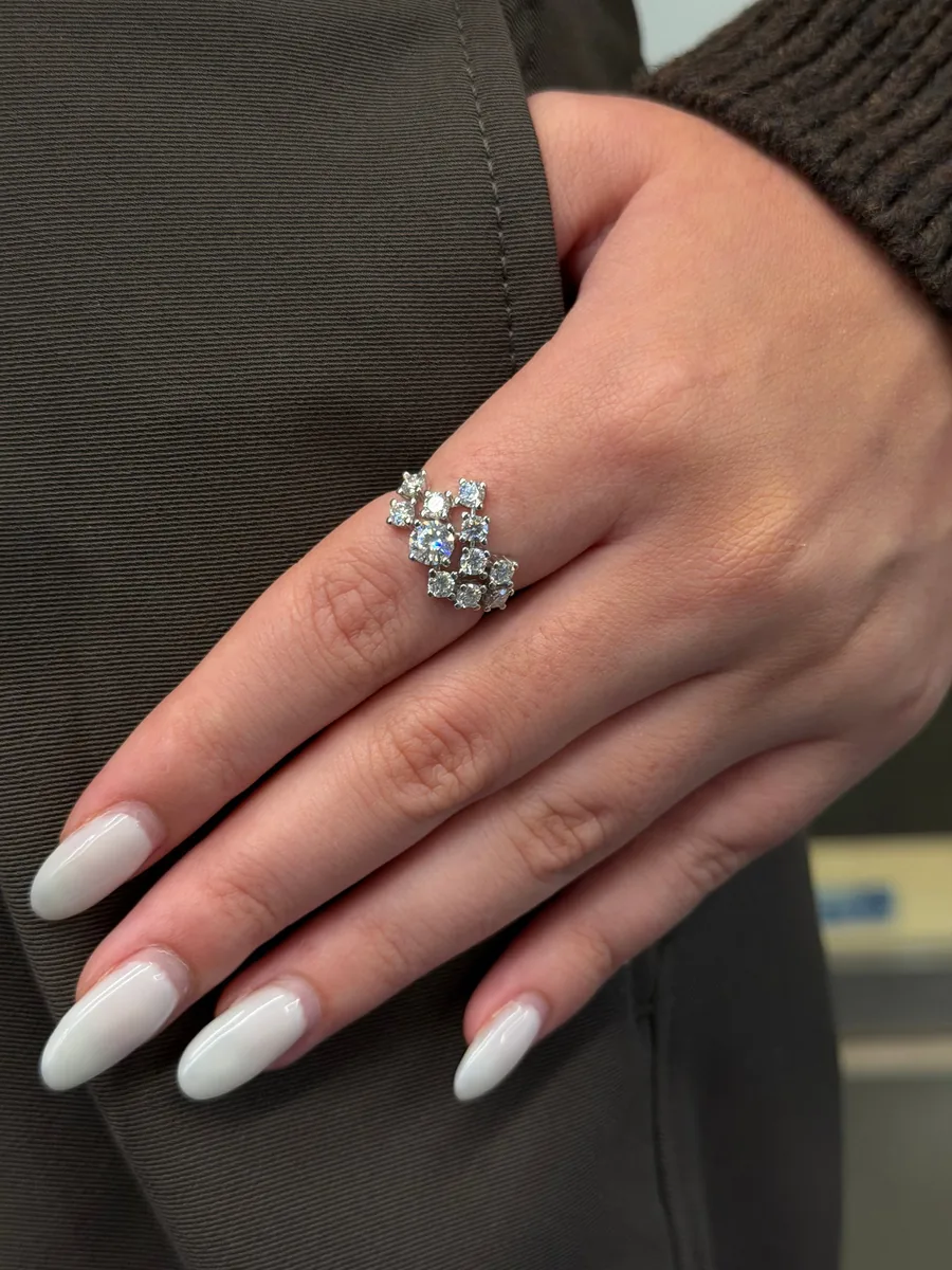 Statement Cluster Ring worn