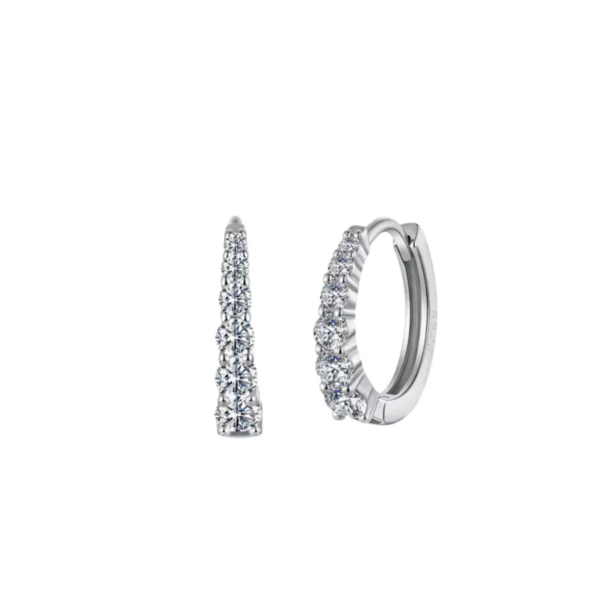 Tiny Graduated Hoop Earrings
