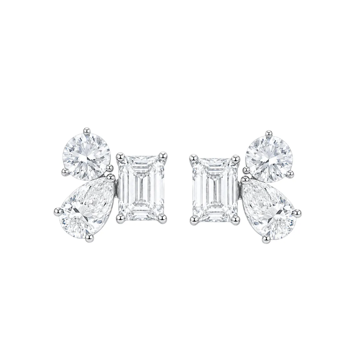 Trinity Cut Stud Earrings